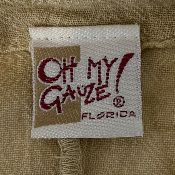 Oh My Gauze Women Dress Size S 2 Oversized Lagenlook Flared Midi Boho Resort - Picture 4 of 8